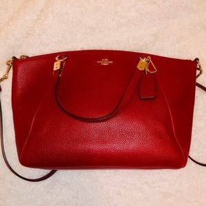 Red Coach hand/cross body bag